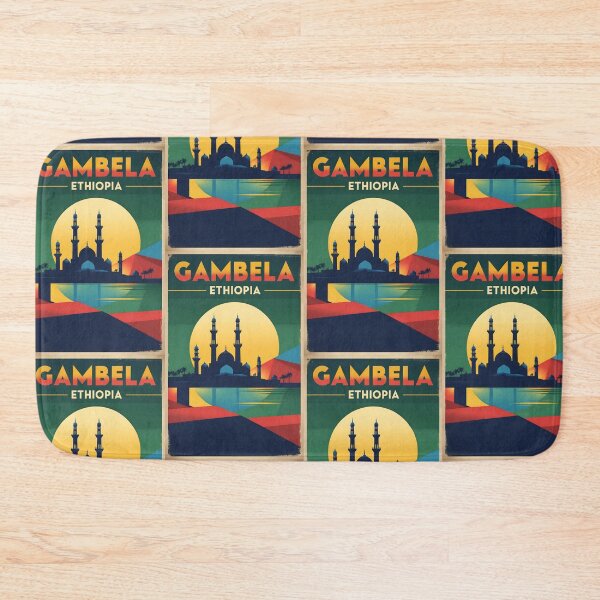 Item preview, Gambella Ethiopia Retro Vintage Travel Design designed and sold by TravelersGems.