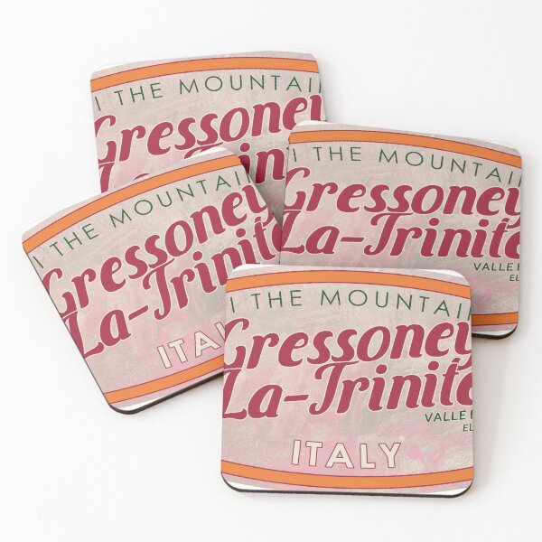 Item preview, Gressoney-La-Trinité, Italy, Valle d’Aosta, Ski, textured skiing badge designed and sold by Wanderful-roads.