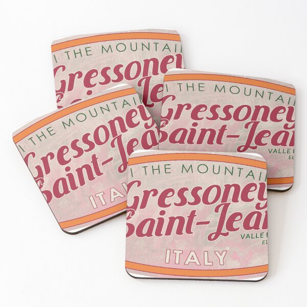 Item preview, Gressoney-Saint-Jean, Italy, Valle d’Aosta, Ski, textured skiing badge designed and sold by Wanderful-roads.