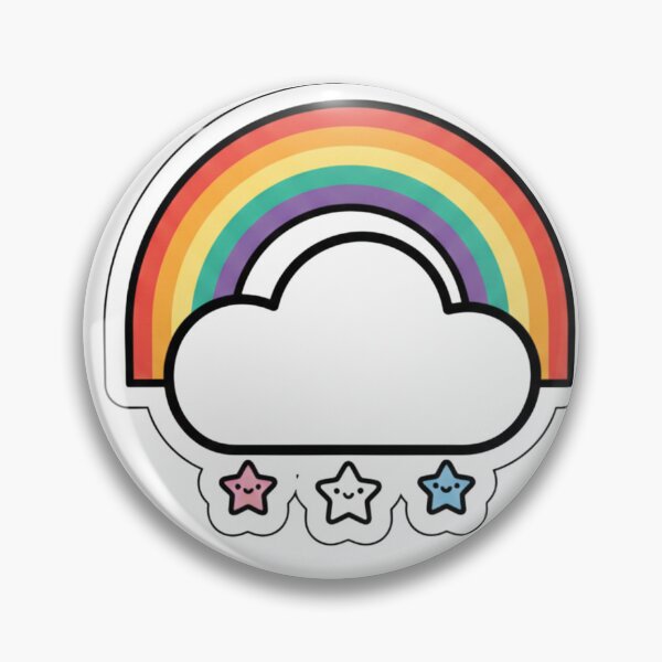 Item preview, Cute Rainbow Cloud Kawaii Sticker designed and sold by Studioyasmin.