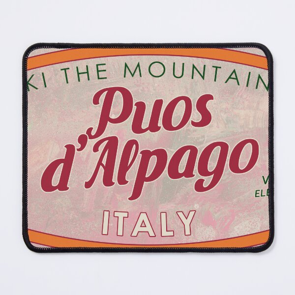 Item preview, Puos d'Alpago, Italy, Veneto, Ski, textured skiing badge designed and sold by Wanderful-roads.
