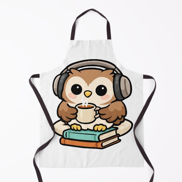 Item preview, Cozy Owl Listening to Music – Cute Study Aesthetic Kawaii Owl designed and sold by CozyCritterShop.
