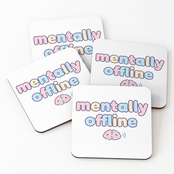 Item preview, Mentally Offline Meme Sticker designed and sold by Studioyasmin.