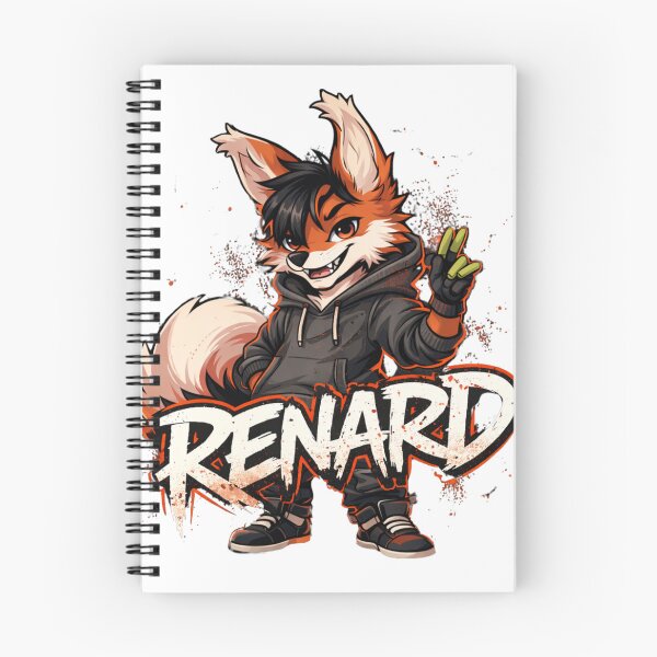 Item preview, Renard Fox Streetwear Chibi – Dark Graffiti Cute Fox Character Sticker designed and sold by Graphic Therapist.