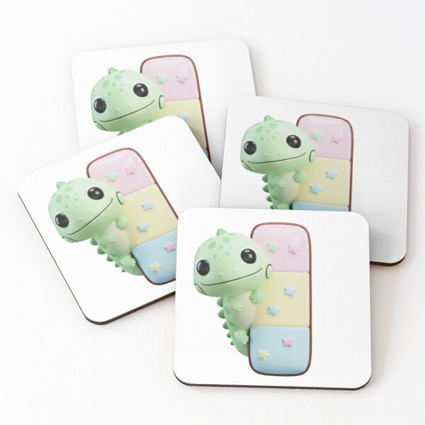Item preview, Kawaii Iguana and Pastel Letter I Sticker designed and sold by Rose Collection Shop.