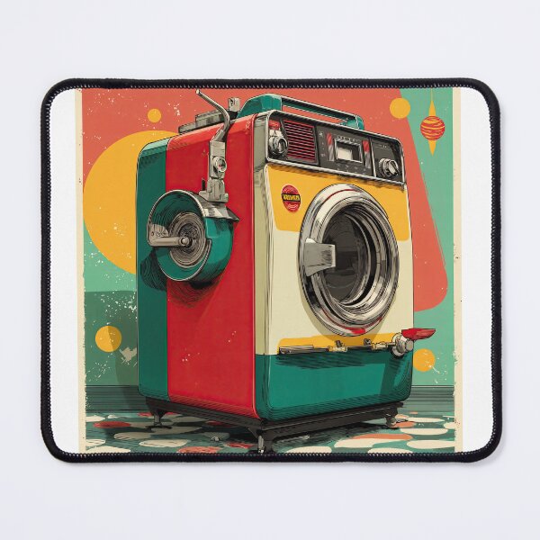 Item preview, Retro-Futuristic Washing Machine designed and sold by ForeverPrintsOK.