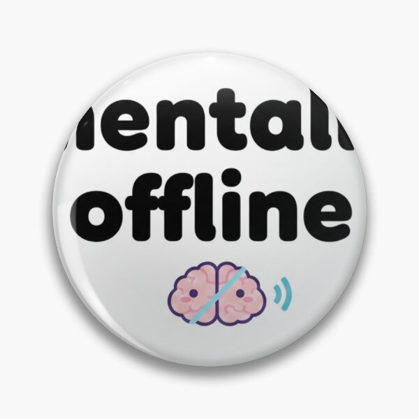 Artikelvorschau, „Mental offline“-Meme-Aufkleber entworfen und verkauft von Studioyasmin.