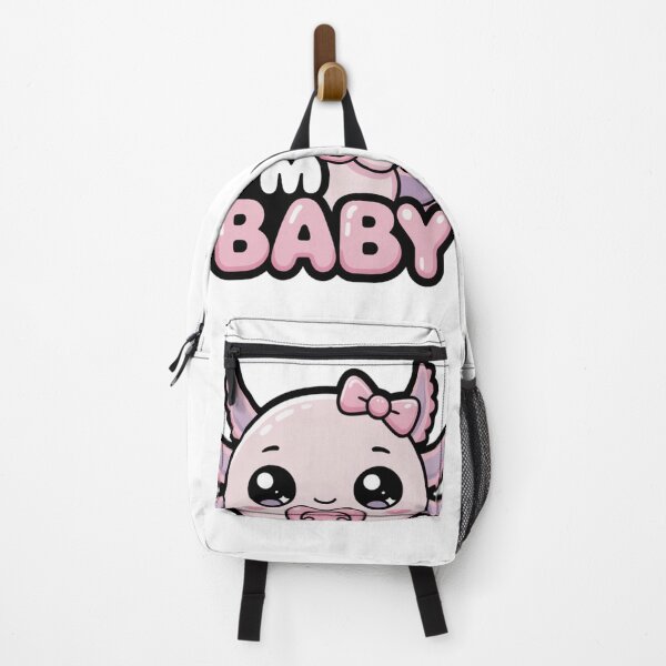 Item preview, I'm Baby - Cute Axolotl Pink Bow Kawaii Sticker designed and sold by Ashley critters.