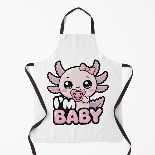 Item preview, I'm Baby - Cute Axolotl Pink Bow Kawaii Sticker designed and sold by Ashley critters.