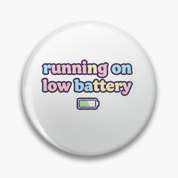 Item preview, Running on Low Battery Funny Meme Sticker designed and sold by Studioyasmin.