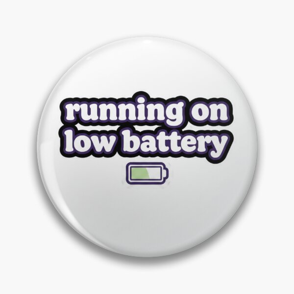 Item preview, Running on Low Battery Funny Meme Sticker designed and sold by Studioyasmin.