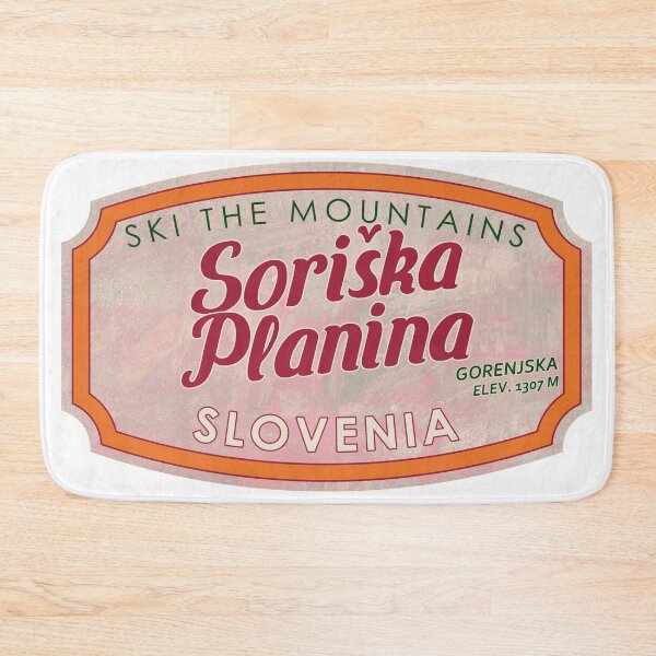 Item preview, Soriška Planina, Slovenia, Gorenjska, Ski, textured skiing badge designed and sold by Wanderful-roads.