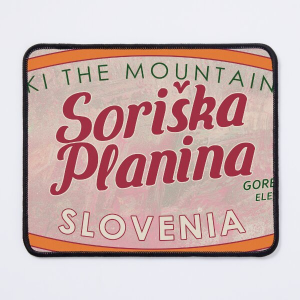 Item preview, Soriška Planina, Slovenia, Gorenjska, Ski, textured skiing badge designed and sold by Wanderful-roads.