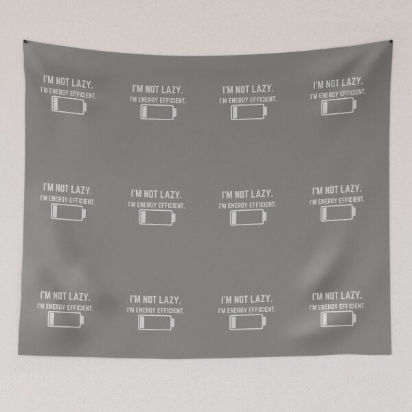 Item preview, I'm Not Lazy I'm Energy Efficient - Minimalist Funny Battery Quote. designed and sold by LunaPrintCo.