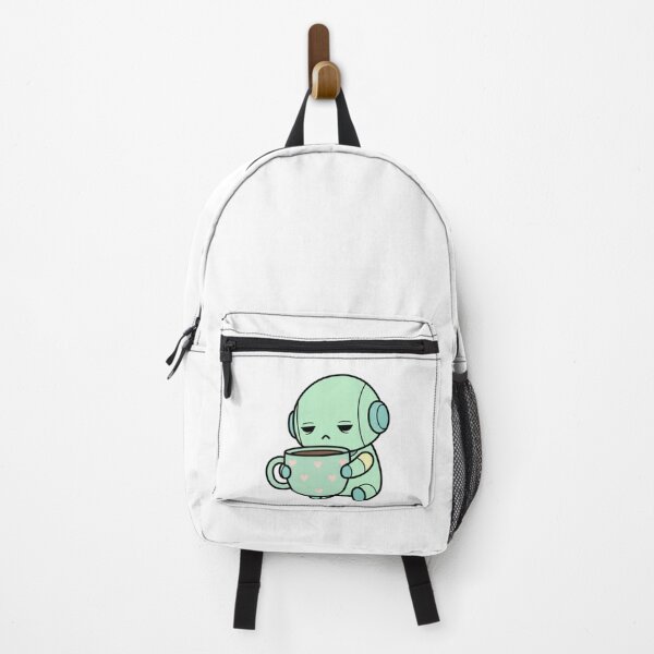 Item preview, Cute Robot with Coffee Meme Sticker designed and sold by Studioyasmin.