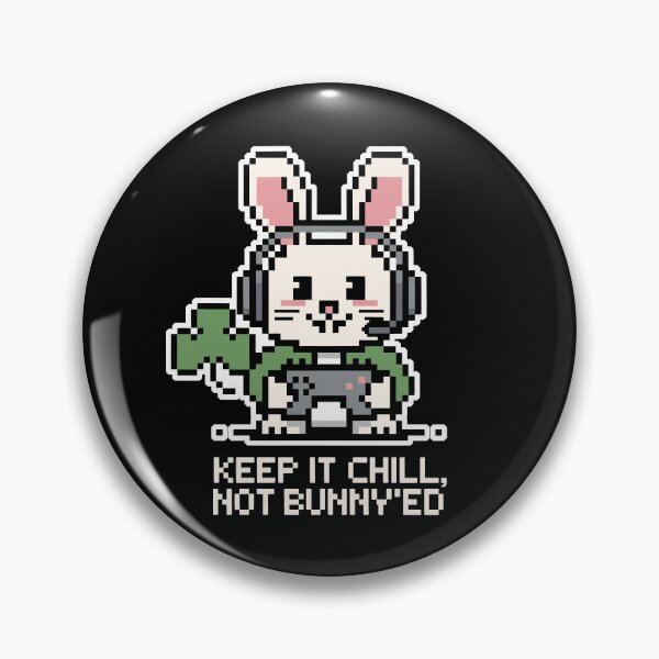 Item preview, Keep It Chill Not Bunny'ed — Retro Pixel Bunny Gamer Graphic designed and sold by NaturEdeN.