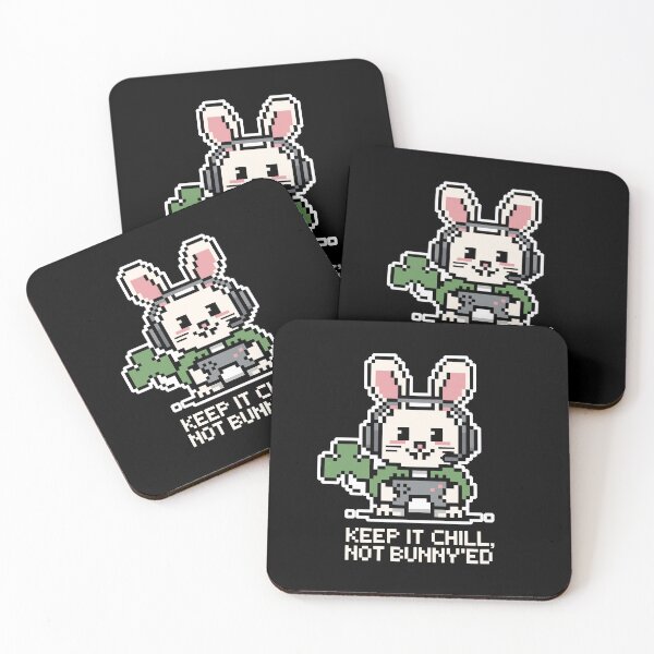 Item preview, Keep It Chill Not Bunny'ed — Retro Pixel Bunny Gamer Graphic designed and sold by NaturEdeN.