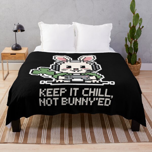 Item preview, Keep It Chill Not Bunny'ed — Retro Pixel Bunny Gamer Graphic designed and sold by NaturEdeN.