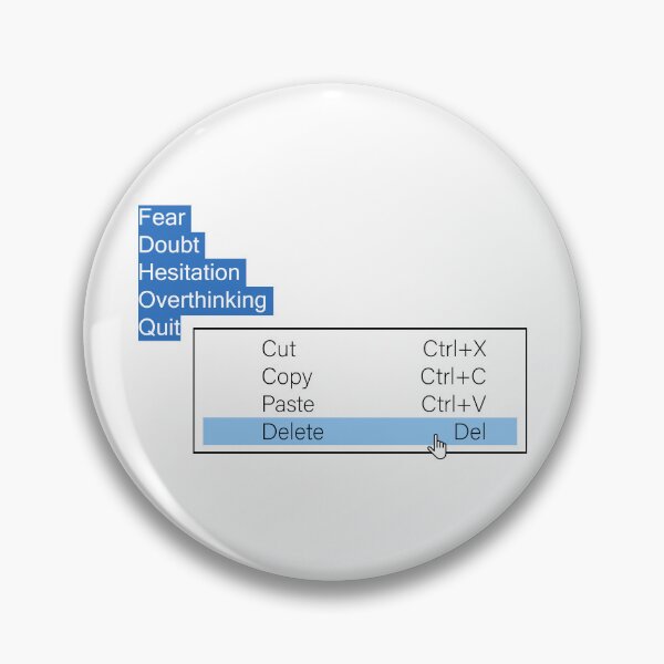 Item preview, Delete Fear Doubt Hestation Overthinking Quit Stop Overthinking - Motivational Mental Health designed and sold by XIOMOS.