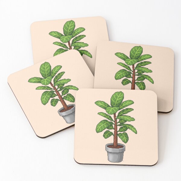 Item preview, Pixel Art Tall Rubber Plant designed and sold by Potato Quality Prints.