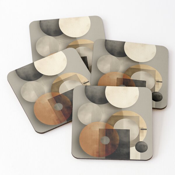 Item preview, Minimalist Geometric Abstract Circles Neutral Earth Tones Modern Art designed and sold by Clarity-Vault.