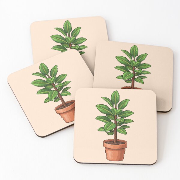 Item preview, Pixel Art Ficus Plant designed and sold by Potato Quality Prints.