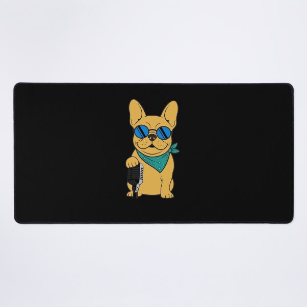 Item preview, Cool French Bulldog Singer with Microphone designed and sold by THE-DAILY-DRIPS.
