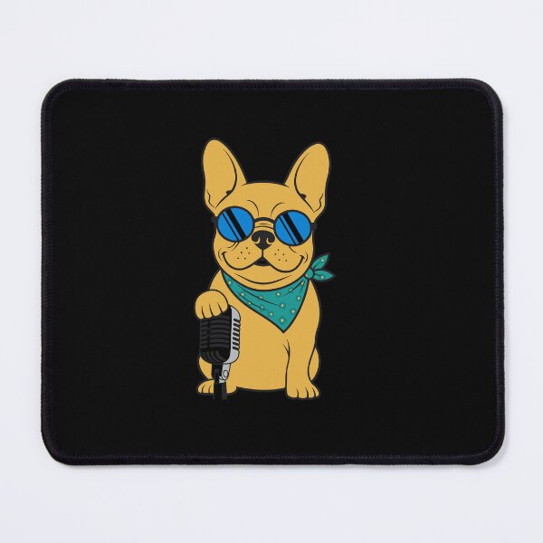 Item preview, Cool French Bulldog Singer with Microphone designed and sold by THE-DAILY-DRIPS.