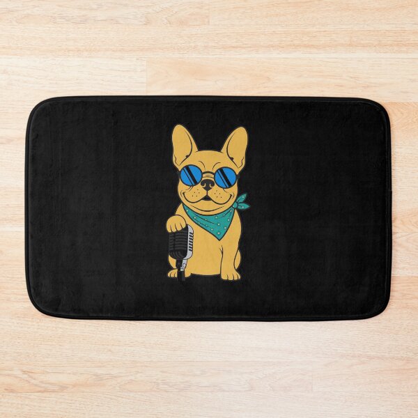 Item preview, Cool French Bulldog Singer with Microphone designed and sold by THE-DAILY-DRIPS.