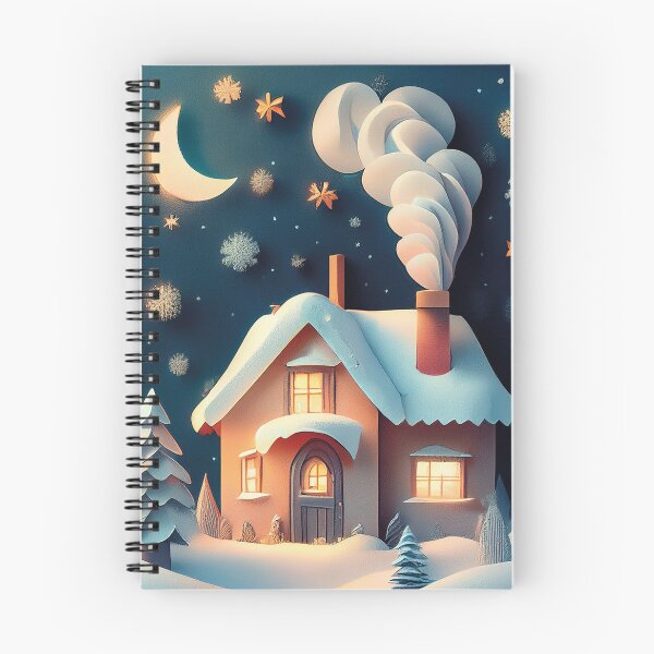 Item preview, Winter Moonlight Cottage designed and sold by CharlottePlaceArt.