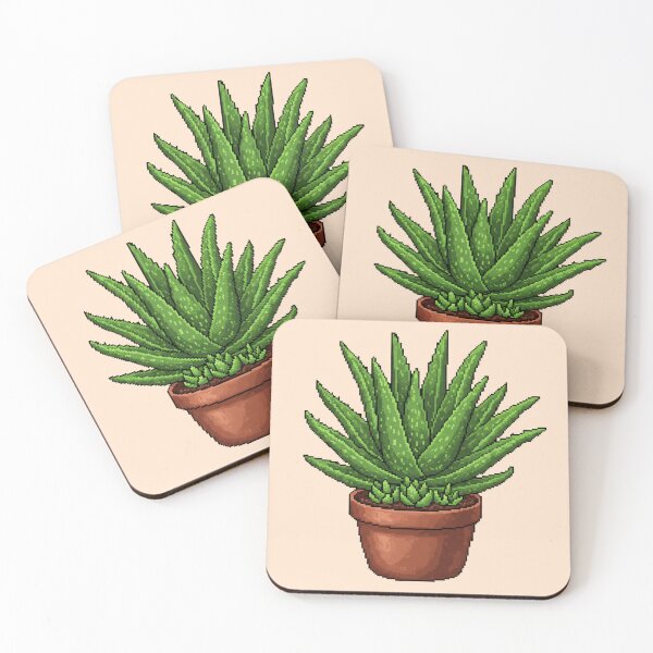Item preview, Pixel Art Aloe Vera Plant designed and sold by Potato Quality Prints.