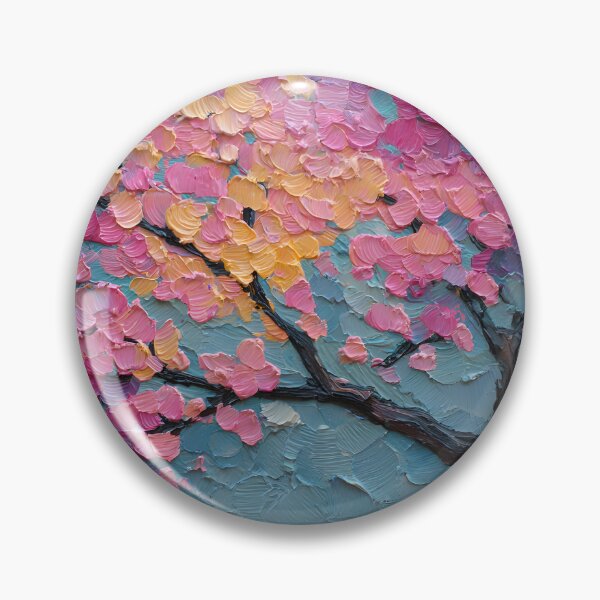Item preview, Abstract Sakura Tree with Vibrant Pink Cherry Blossoms designed and sold by daila70.