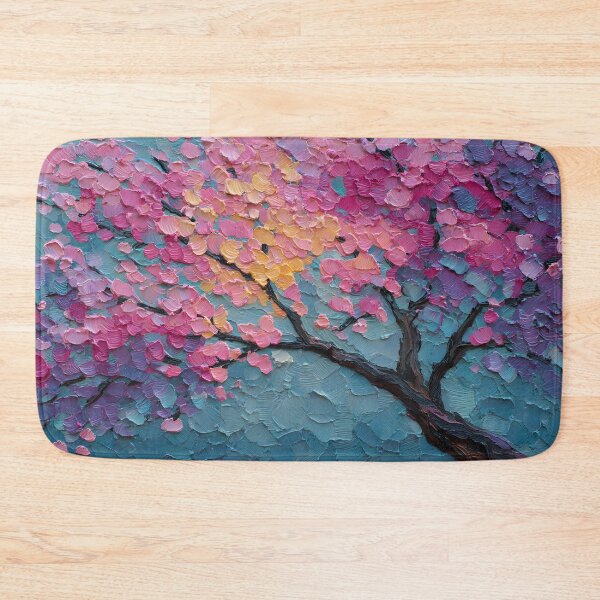 Item preview, Abstract Sakura Tree with Vibrant Pink Cherry Blossoms designed and sold by daila70.