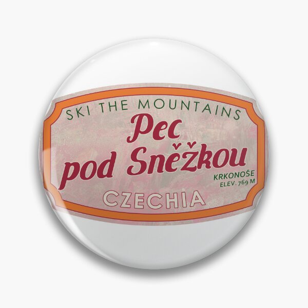 Item preview, Pec pod Sněžkou, Czechia, Krkonoše, Ski, textured skiing badge designed and sold by Wanderful-roads.