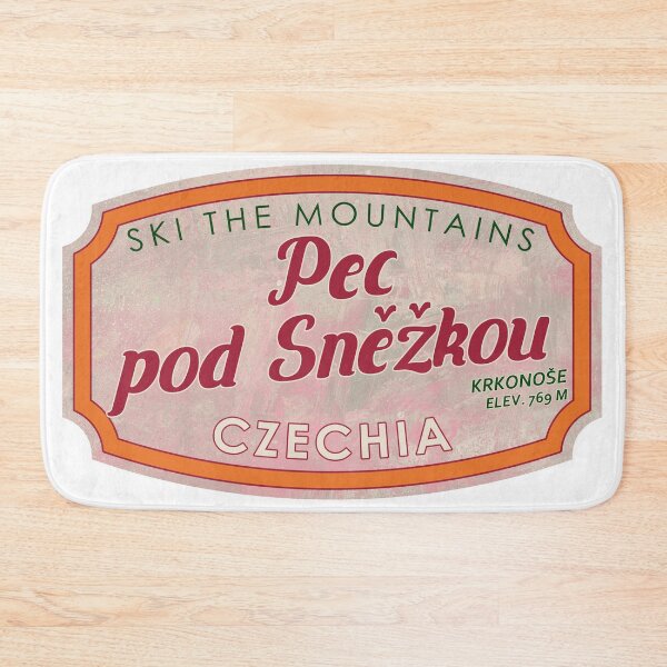Item preview, Pec pod Sněžkou, Czechia, Krkonoše, Ski, textured skiing badge designed and sold by Wanderful-roads.