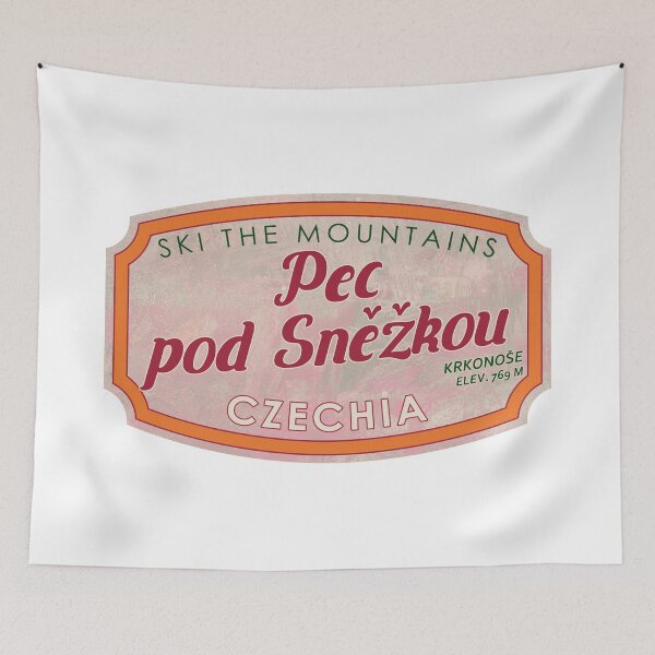 Item preview, Pec pod Sněžkou, Czechia, Krkonoše, Ski, textured skiing badge designed and sold by Wanderful-roads.
