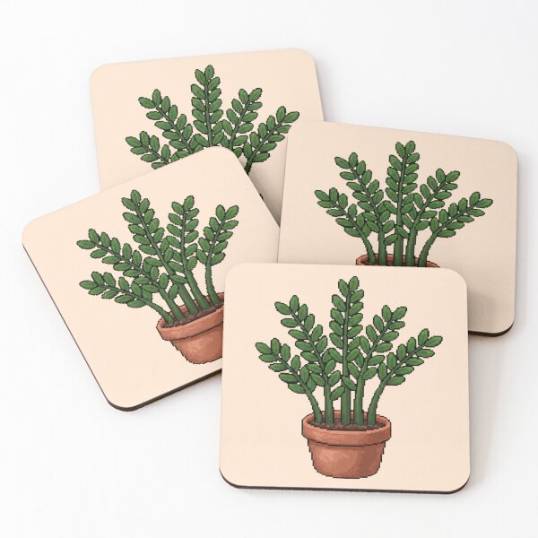 Item preview, Pixel Art Zamioculcas Plant designed and sold by Potato Quality Prints.