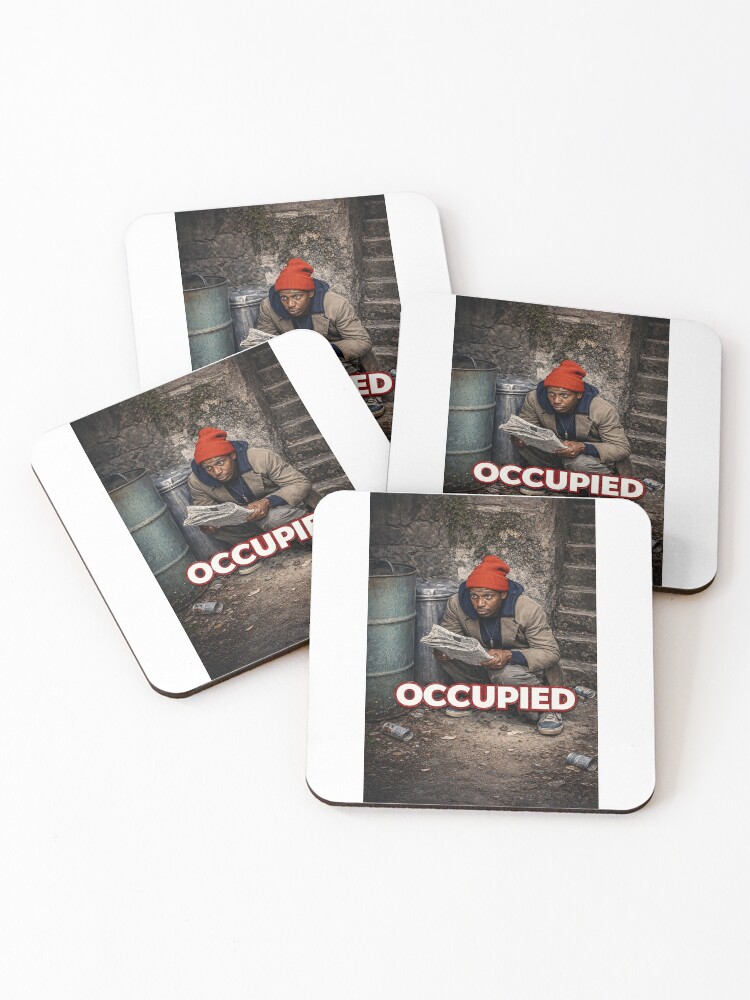 Thumbnail 1 of 5, Coasters (Set of 4), Occupied designed and sold by gagweed.