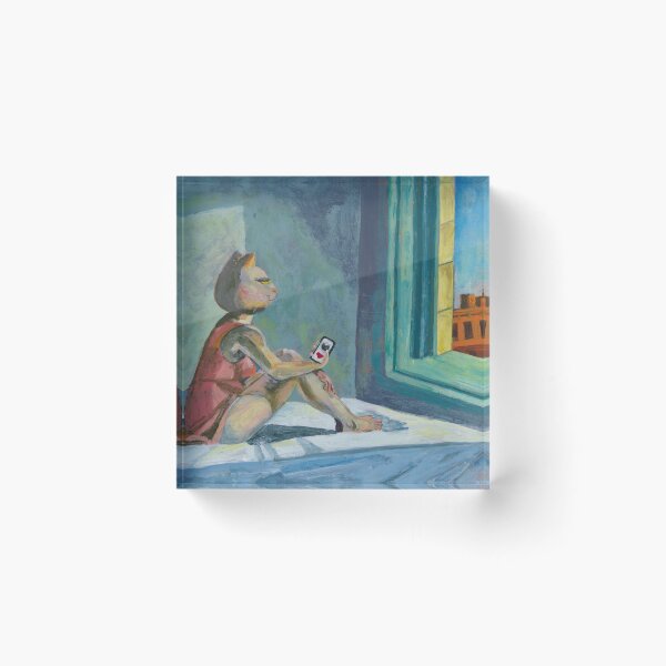 Item preview, Match in the Morning Sun. Painting based on the work of Edward Hopper designed and sold by evelyn-at-work.