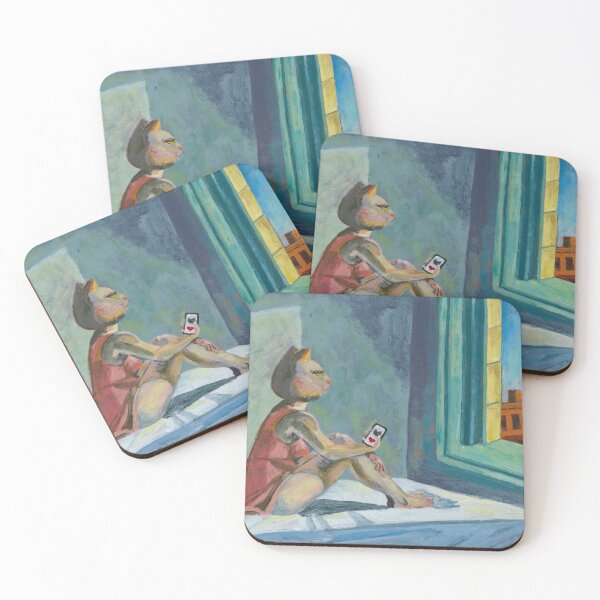 Item preview, Match in the Morning Sun. Painting based on the work of Edward Hopper designed and sold by evelyn-at-work.
