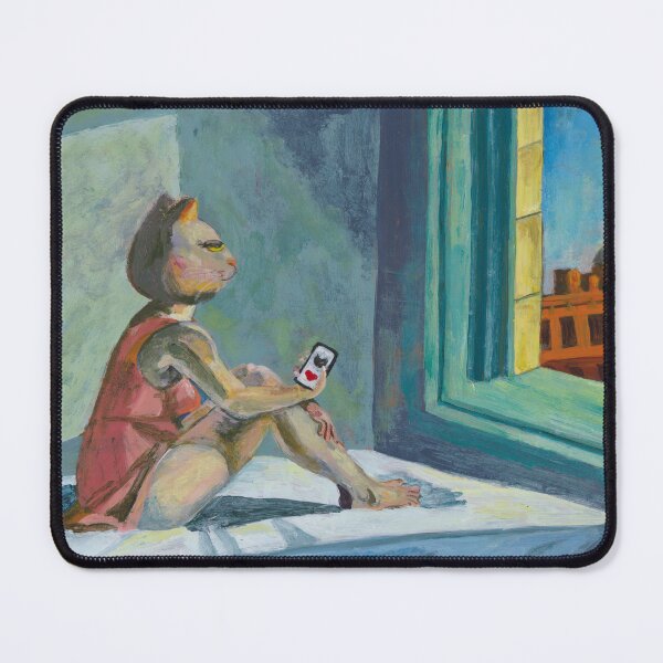Item preview, Match in the Morning Sun. Painting based on the work of Edward Hopper designed and sold by evelyn-at-work.