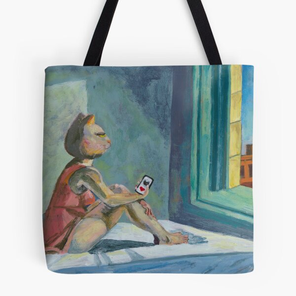 Item preview, Match in the Morning Sun. Painting based on the work of Edward Hopper designed and sold by evelyn-at-work.