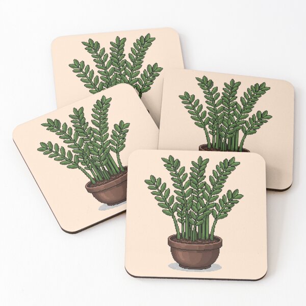 Item preview, Pixel Art Tall Zamioculcas Plant designed and sold by Potato Quality Prints.