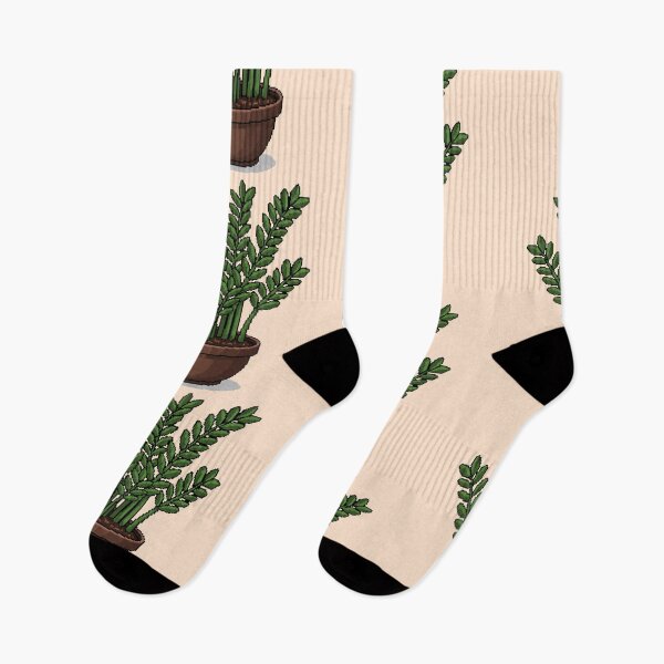 Item preview, Pixel Art Tall Zamioculcas Plant designed and sold by Potato Quality Prints.
