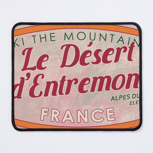 Item preview, Le Désert d’Entremont, France, Alpes du Nord, Ski, textured skiing badge designed and sold by Wanderful-roads.