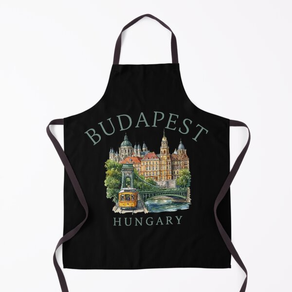 Item preview, Title: Budapest Hungary Watercolor Cityscape with Tram designed and sold by Shopeon Designs.