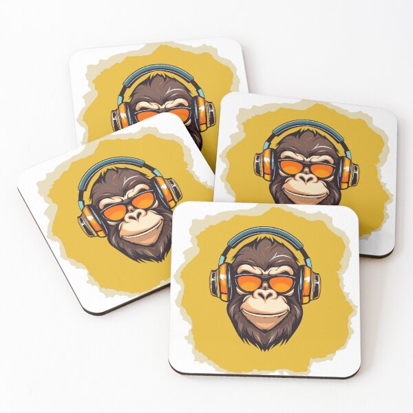 Item preview, Cool DJ Gorilla Headphones Graphic designed and sold by AM.87.