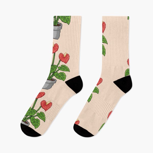 Item preview, Pixel Art Anthurium Plant designed and sold by Potato Quality Prints.