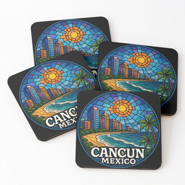 Item preview, Cancun Mexico Stained Glass Art designed and sold by TomFrontierArt.