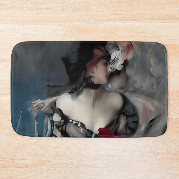 Item preview, Ethereal Dark Romance Portrait Gothic Fashion Illustration with Roses designed and sold by ArtDesignRemix.